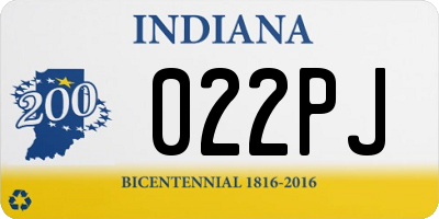 IN license plate 022PJ