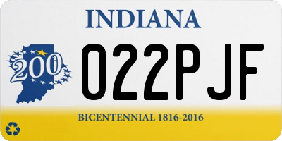 IN license plate 022PJF