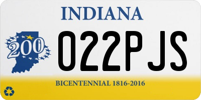 IN license plate 022PJS