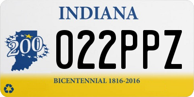 IN license plate 022PPZ