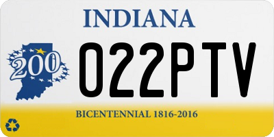 IN license plate 022PTV