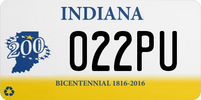 IN license plate 022PU