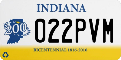 IN license plate 022PVM
