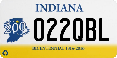 IN license plate 022QBL