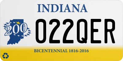 IN license plate 022QER