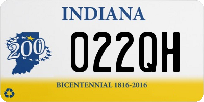 IN license plate 022QH