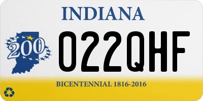 IN license plate 022QHF