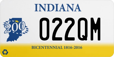 IN license plate 022QM