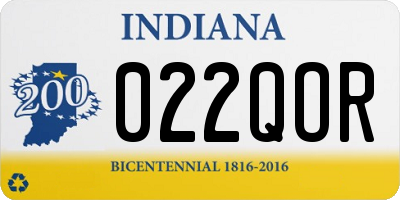 IN license plate 022QOR