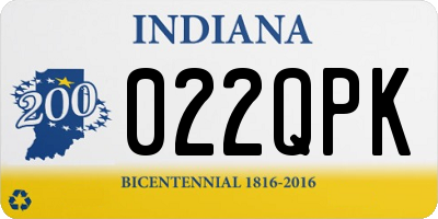 IN license plate 022QPK