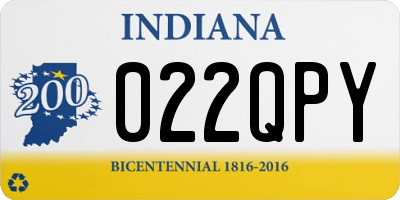IN license plate 022QPY