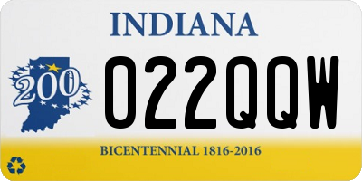 IN license plate 022QQW