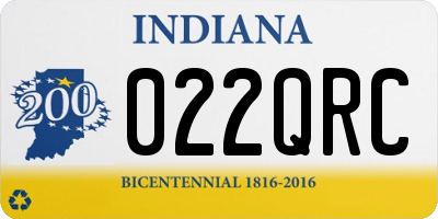 IN license plate 022QRC