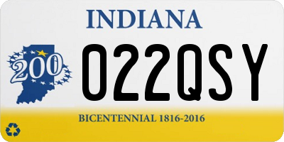 IN license plate 022QSY