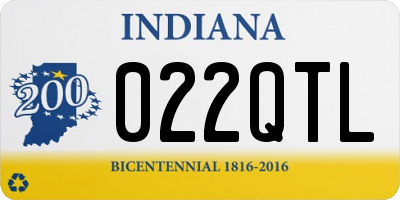 IN license plate 022QTL