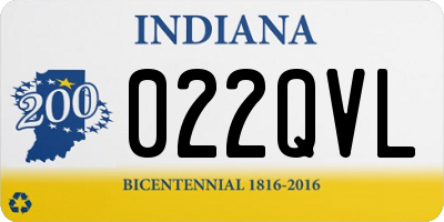 IN license plate 022QVL