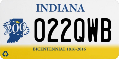 IN license plate 022QWB