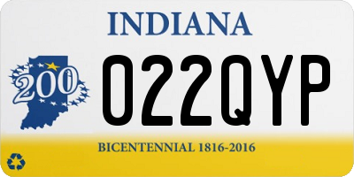IN license plate 022QYP