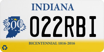 IN license plate 022RBI