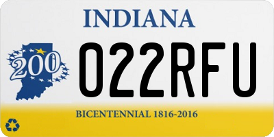 IN license plate 022RFU