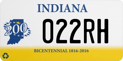 IN license plate 022RH