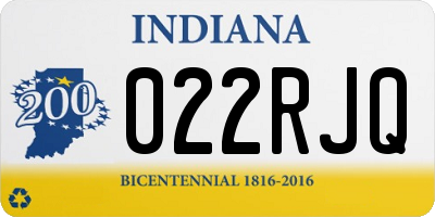 IN license plate 022RJQ