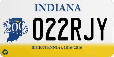 IN license plate 022RJY