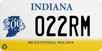 IN license plate 022RM