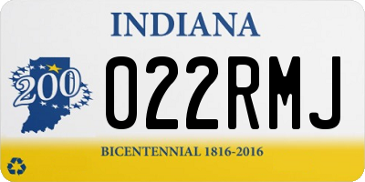 IN license plate 022RMJ