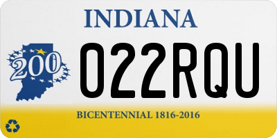 IN license plate 022RQU