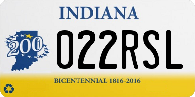 IN license plate 022RSL