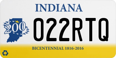 IN license plate 022RTQ