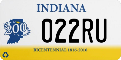 IN license plate 022RU