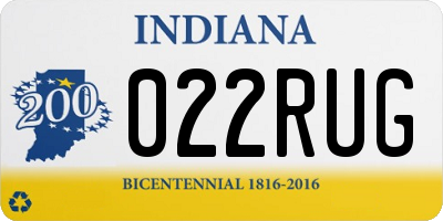 IN license plate 022RUG