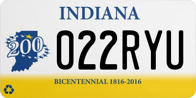 IN license plate 022RYU