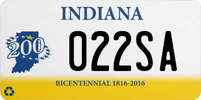 IN license plate 022SA