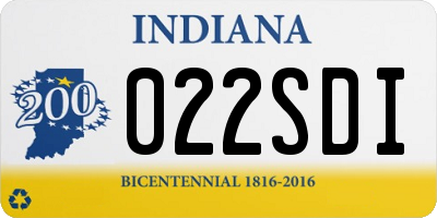 IN license plate 022SDI