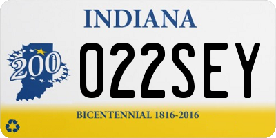 IN license plate 022SEY