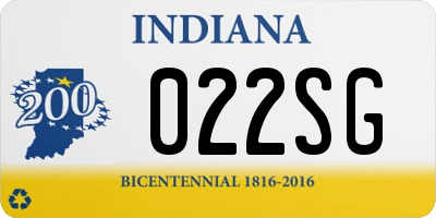 IN license plate 022SG