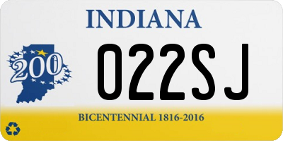 IN license plate 022SJ