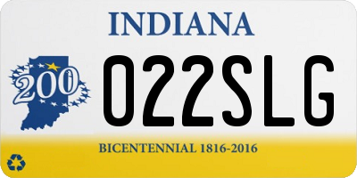 IN license plate 022SLG
