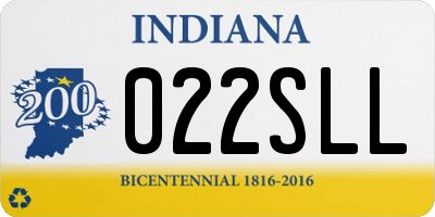 IN license plate 022SLL