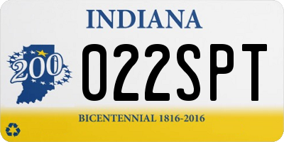 IN license plate 022SPT