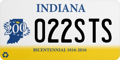 IN license plate 022STS