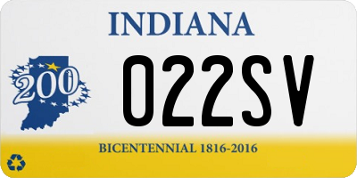 IN license plate 022SV