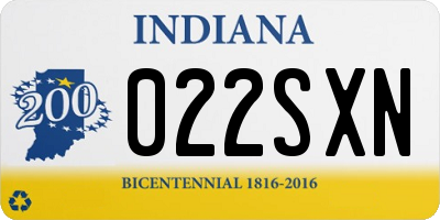 IN license plate 022SXN