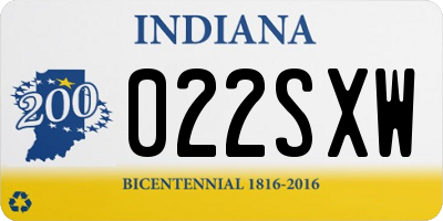 IN license plate 022SXW