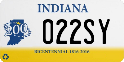 IN license plate 022SY