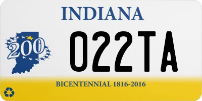 IN license plate 022TA