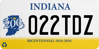 IN license plate 022TDZ